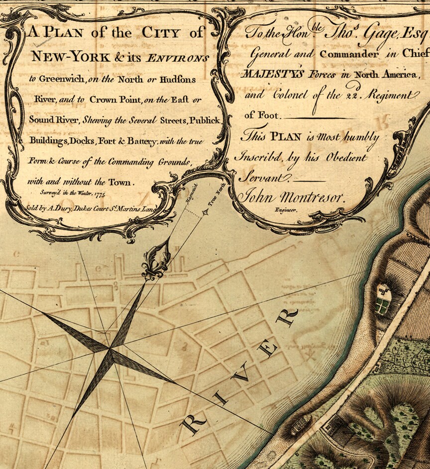 Map of City of New-York Manhattan & its environs to | Etsy