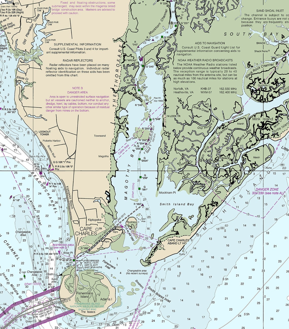 Nautical Charts of Chesapeake Bay Entrance. 12221 Maryland Etsy