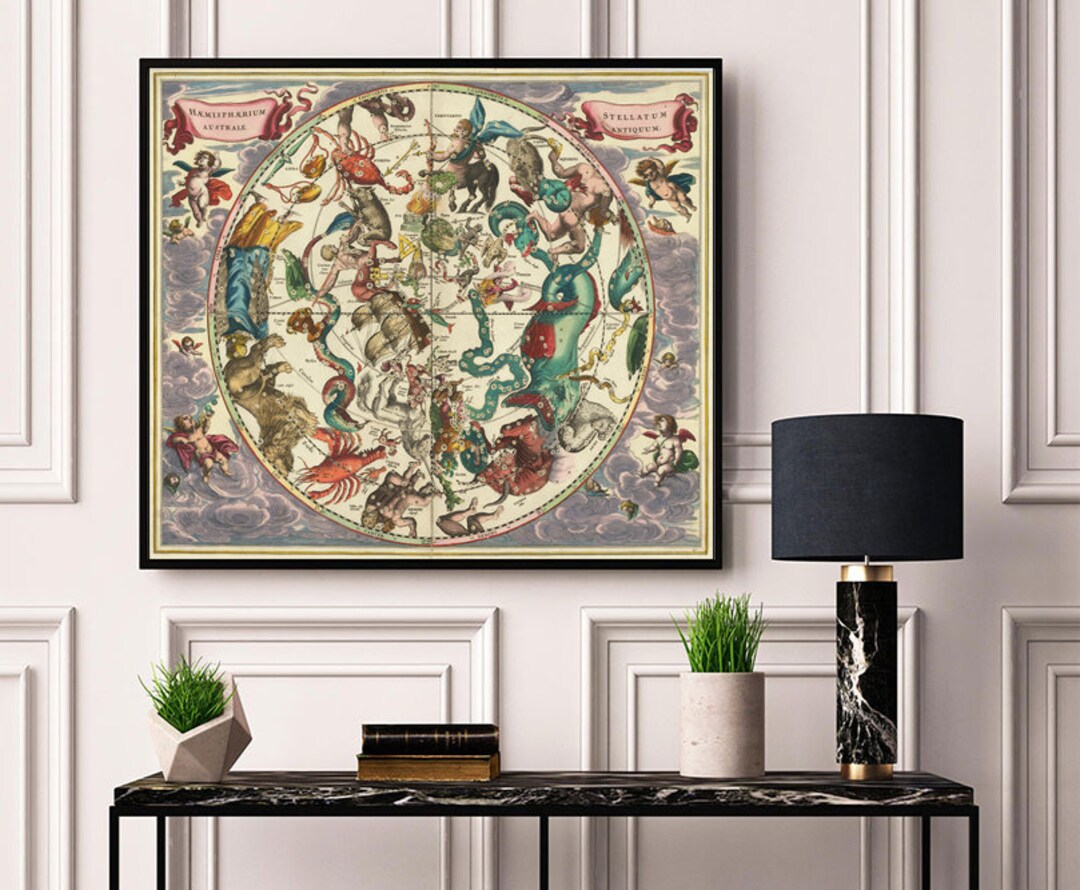 Celestial Chart by Andreas Cellarius - 1661 Celestial Map of the ...