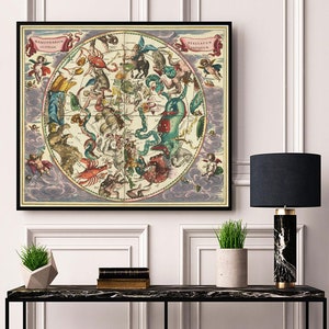 Celestial Chart by Andreas Cellarius - 1661 Celestial Map of the ...