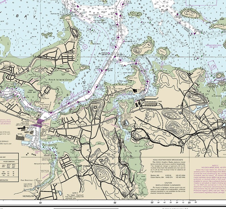 Nautical Chart Coast of Boston - Il 794xN.2344090542 Cu4k