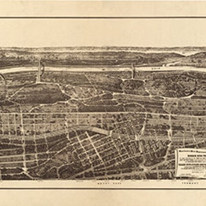 Mappa dei quartieri 23° e 24° di Manhattan, situati a ovest della NY and Harlem Railroad e del Grand Boulevard. Riproduzione.