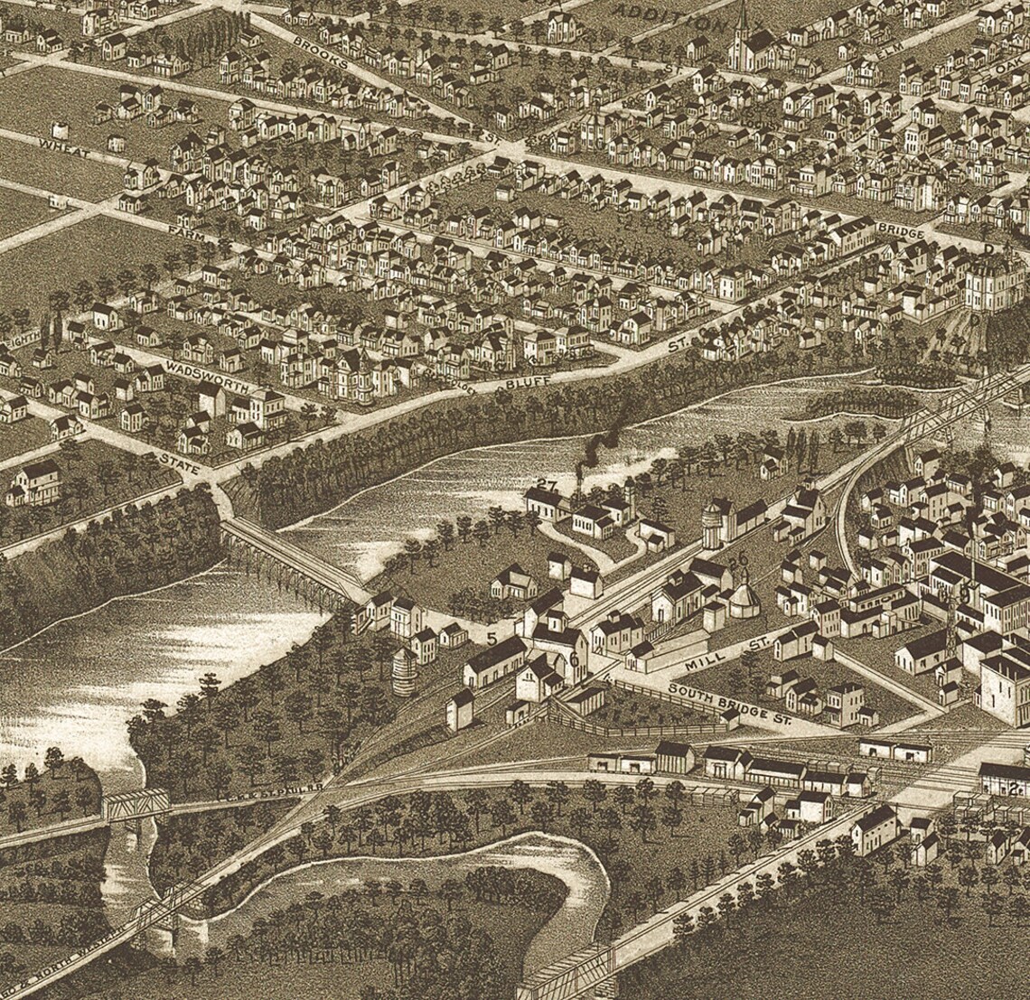 Map of Washburn Bayfield Co. Wisconsin 1886 WI. Vintage Etsy