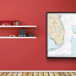 Cartes marines de Cap Canaveral à Key West, Floride, 11460 Reproduction giclée