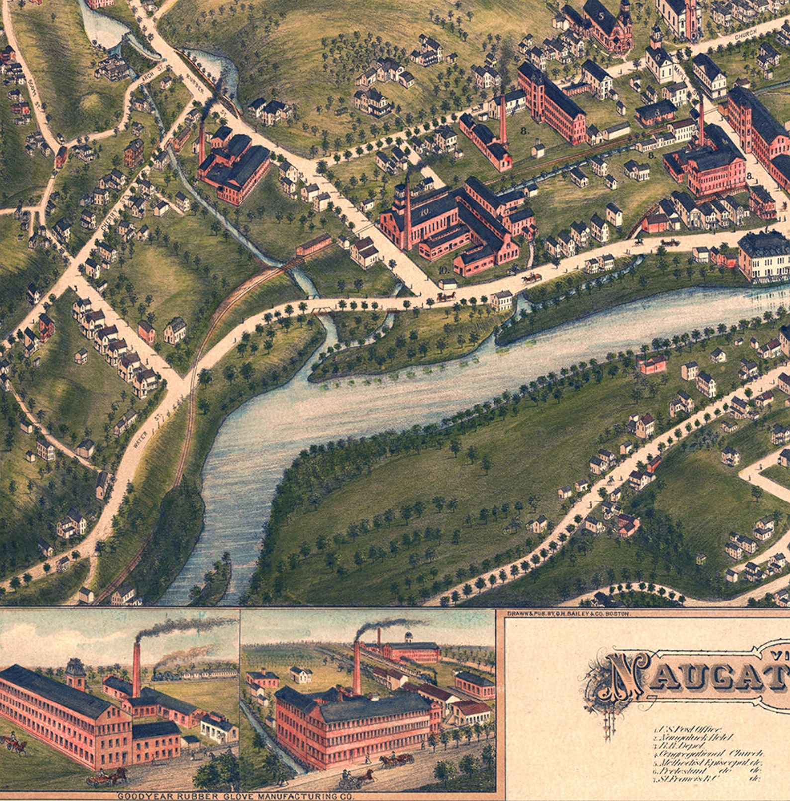 Naugatuck Connecticut CT 1877. Vintage Restoration Hardware Etsy