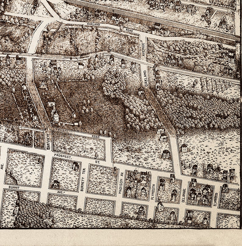 Map of Maplewood Essex Co. New Jersey 1910 Restoration Etsy