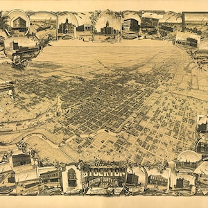 Karte von Stockton, San Joaquin Co., California (CA), 1895.