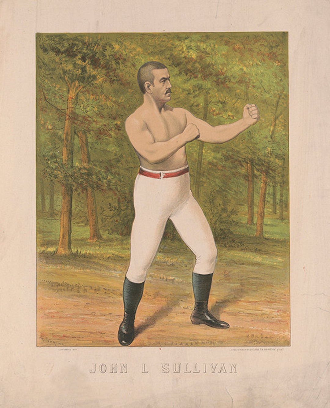 John L. Sullivan Boston Strong Boy. Reproduction Photograph - Etsy