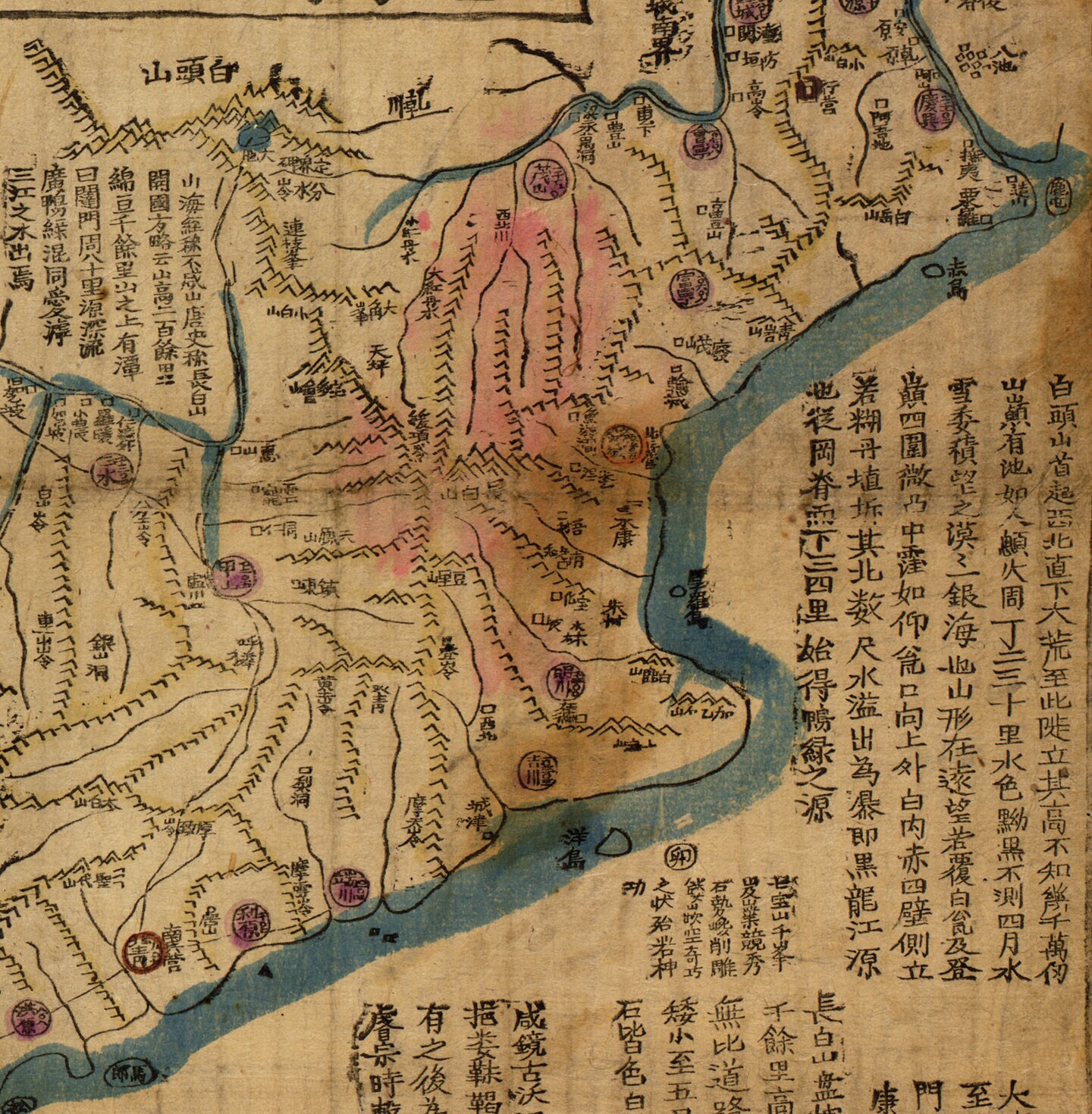 韓国 地図 古い レトロ 1908 年中国、韓国、日本の地図 オリジナルアンティークプリント