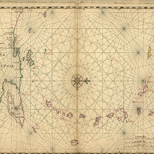 Mapa das Pequenas Antilhas, 1650. Restauração vintage de hardware para casa, estilo Deco, reprodução de mapa de parede antigo.