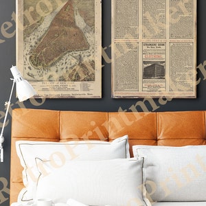 Set of 2 Maps of Manhattan, New York City. Taylor, Will L. Galt Hoy 1879.  including Manhattan Beach. New York & Manhatten Beach R.R.
