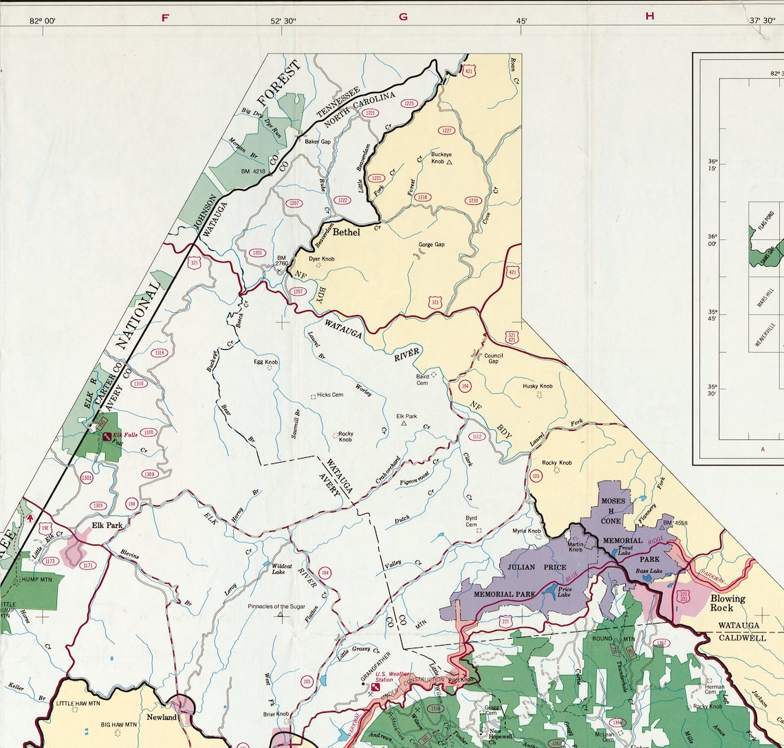Pisgah National Forest, North Carolina : Grandfather, Toecane, and ...