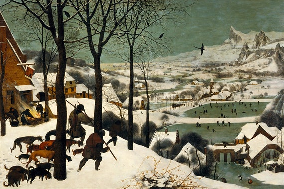 Pieter Bruegel the Elder Hunters in the Snow Reproduction Print