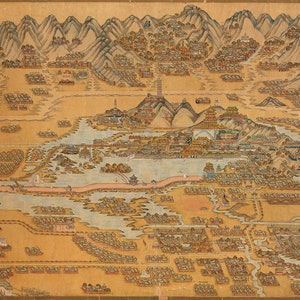 Stadtplan von Peking, Sommerpalz aus dem Jahr 1888. 北 Lingui Stadtplan von Peking, Stadtplan von China Vintage Home Deco Stil Alte Landkarte Reproduktion.