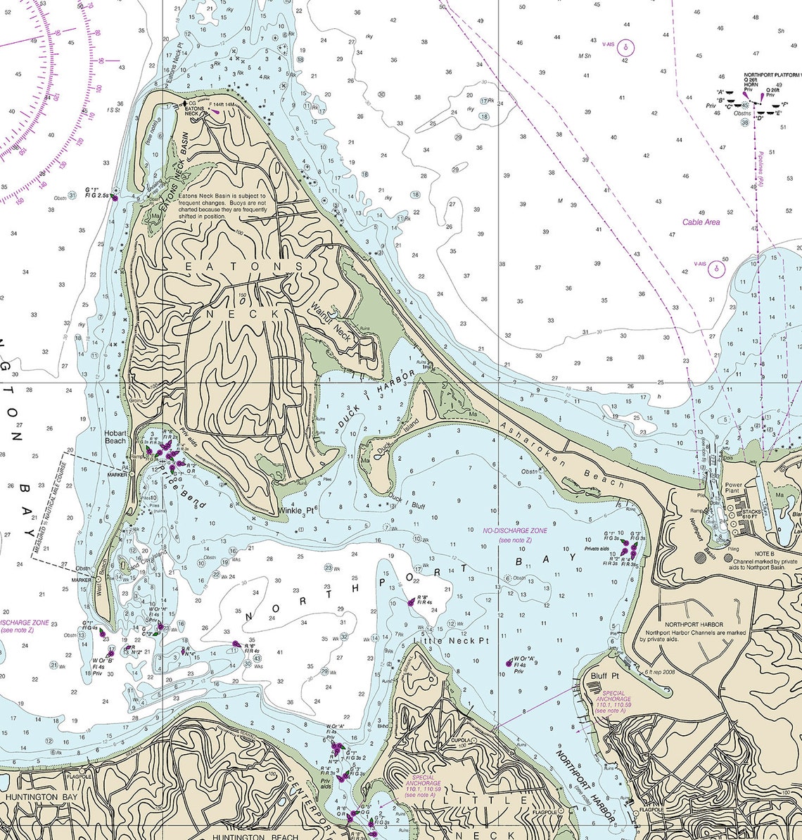 NOAA Nautical charts of South Shore of Long Island Sound | Etsy