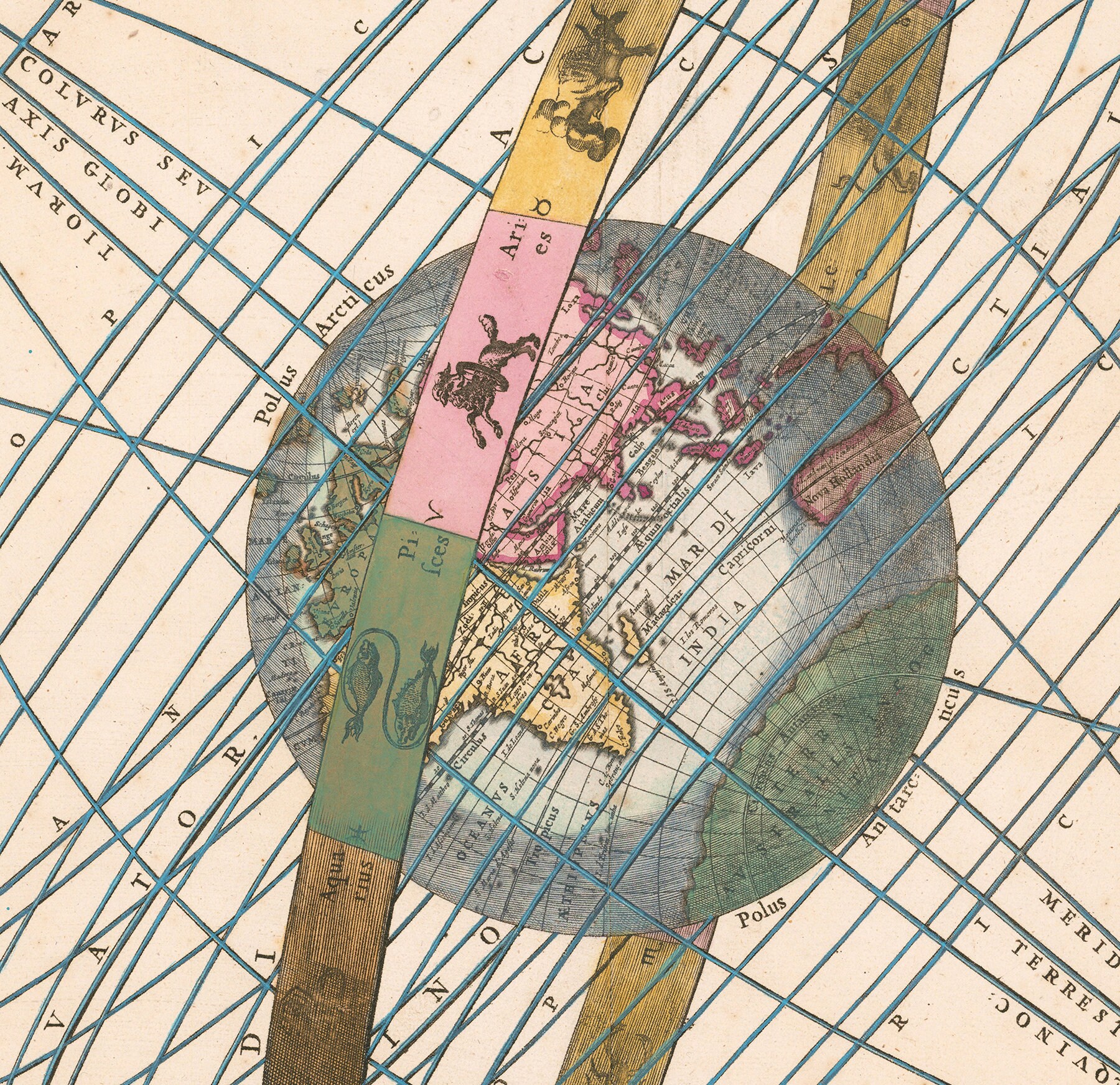 Celestial Chart by Andreas Cellarius - Solis Circa Orbem Terrarum ...