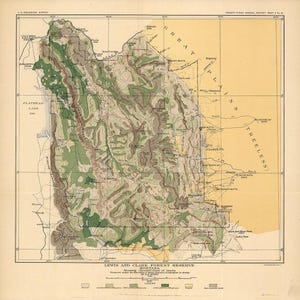 Lewis and Clark National Forest, Montana. Historic Reproduction Map.
