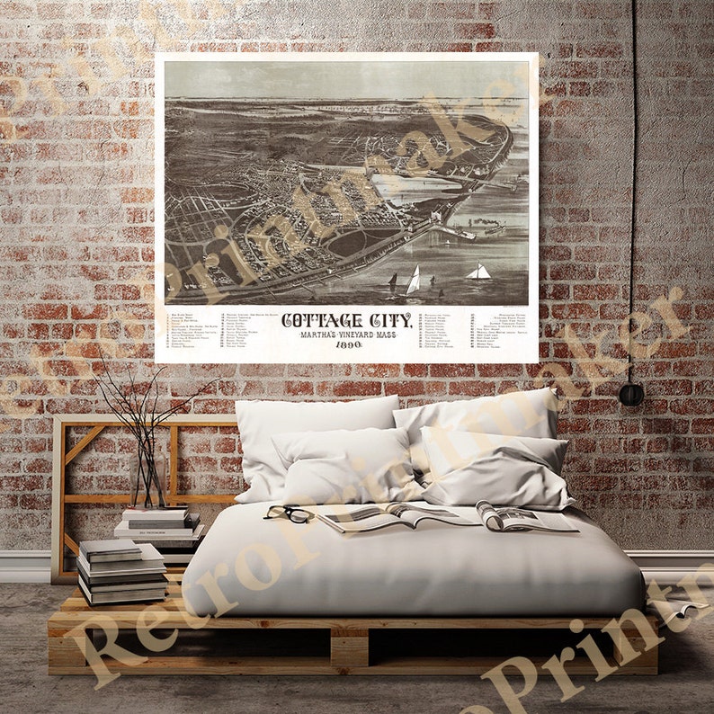 Cottage City Martha's Vineyard Oak Bluffs Massachusetts Etsy
