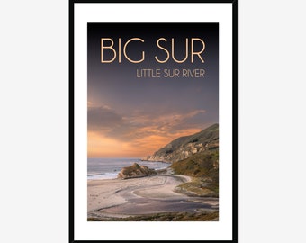 Little Sur River / California Poster / Big Sur Poster / Big Sur California / Above Bed Decor / California Artwork / Inspiring Wall Art