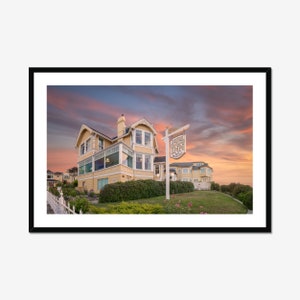 Bed and Breakfast / Seven Gables Inn / Victorian House Art / Vibrant Wall Art / California Artwork / Above Bed Decor / West Coast Art