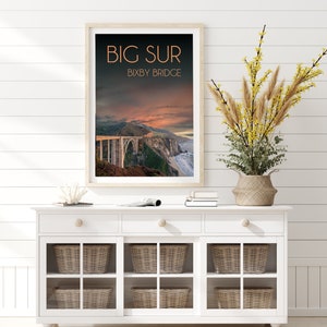 Bixby Bridge / California Poster / Big Sur Poster / Big Sur California / Above Bed Decor / California Artwork / Inspiring Wall Art image 4