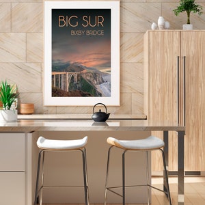 Bixby Bridge / California Poster / Big Sur Poster / Big Sur California / Above Bed Decor / California Artwork / Inspiring Wall Art image 6