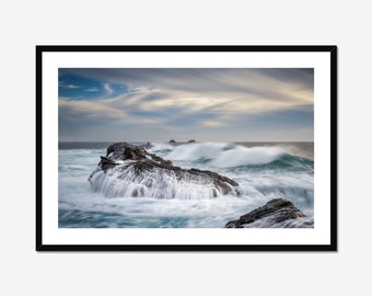 Big Sur Photography / Abstract Seascape  / Above Bed Decor /  Ocean Artwork / Travel California / Big Sur Coastal Art / West Coast Art