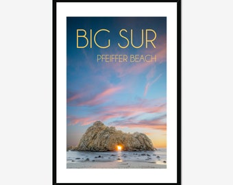 Pfeiffer Beach / Big Sur Poster / Big Sur California / Above Bed Decor / Home Decor / Seaside Decor / California Artwork / Inspiring Photo