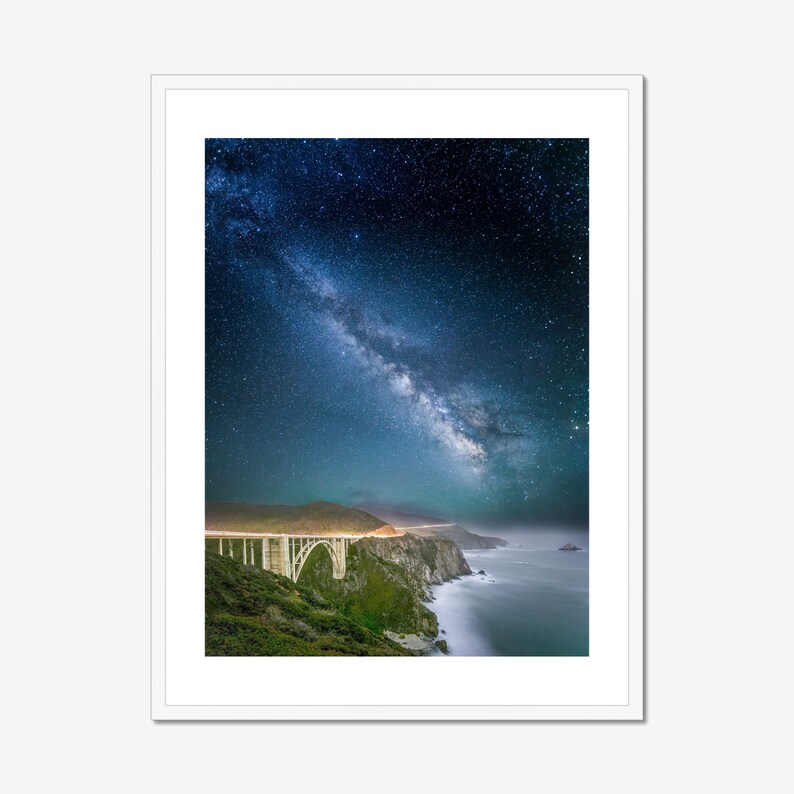 Bixby Bridge Photo / Milky Way Print / Big Sur Photography / Above Bed ...