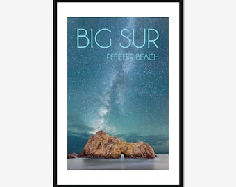 Pfeiffer Beach / Big Sur Poster / Big Sur California / Above Bed Decor / Seaside Decor / California Artwork / Inspiring Wall Art