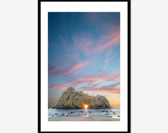 Pfeiffer Beach Print / Above Bed Decor / Big Sur Photography / Ocean Artwork / Travel California / Big Sur Coastal Art / West Coast Art