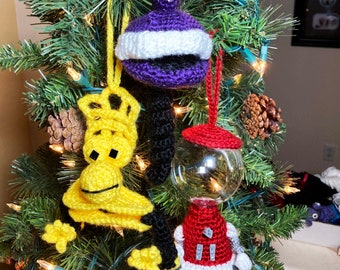 MST3K BOTS – Mystery Science Theater 3000 (MST3K) inspired Tom Servo, Crow, or Gypsy inspired Crochet Ornaments