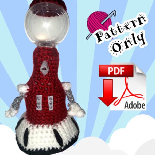 Tom Servo MST3K robot geïnspireerd Amigurumi gehaakt poppatroon