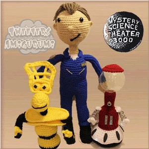 Mike Nelson, Tom Servo, and Crow T. Robot from Mystery Science Theater 3000 MST3K image 1