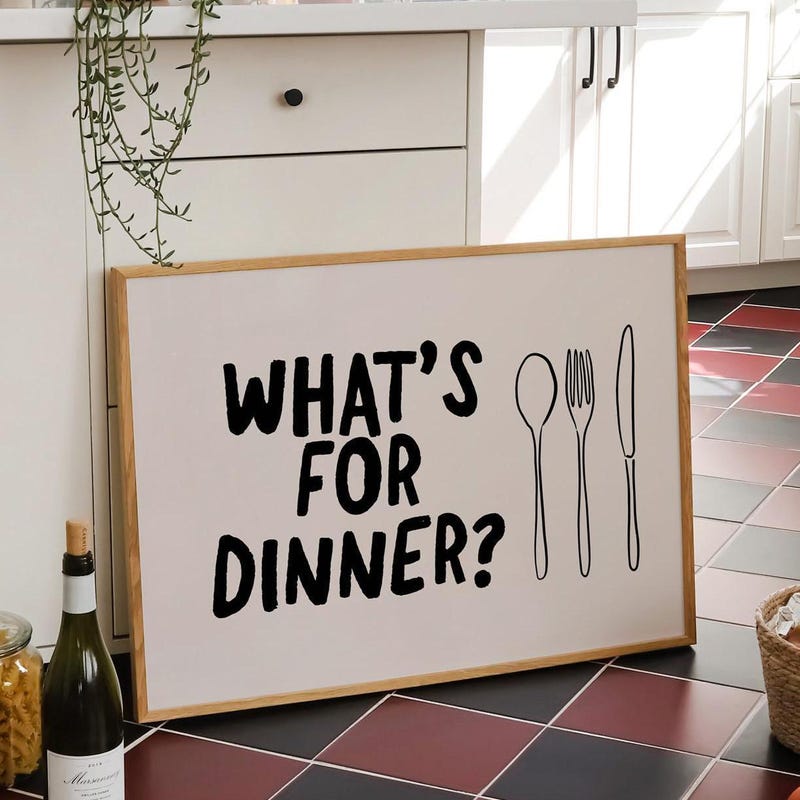 Beige Whats for Dinner - Etsy