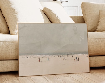 vintage beach wall art | vintage summer wall art | beach house decor | muted wall decor | vintage art print | kikiandnim | digital print
