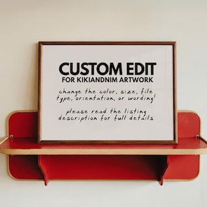 Module complémentaire d'édition d'impression d'art personnalisé | Art mural personnalisé | Personnalisation d'art mural imprimable | KIKIANDNIM (téléchargement numérique)