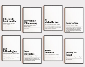 Office Typography Wall Art Print 