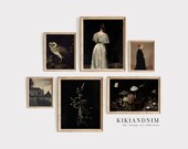 vintage witchy decor | 6 HALLOWEEN PRINTS | moody wall art | gothic home decor | victorian wall art | dark art | kikiandnim | digital prints