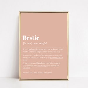 Bestie Druck | Geschenk für Freund | Brautjungfer Geschenk | beste Freundin Geschenk | bestie print | bester Freund Druck | digitaler Download