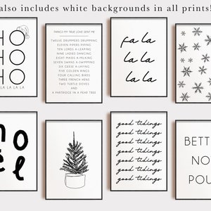 Christmas Wall Art | 20 Christmas Prints | Black and White Christmas ...