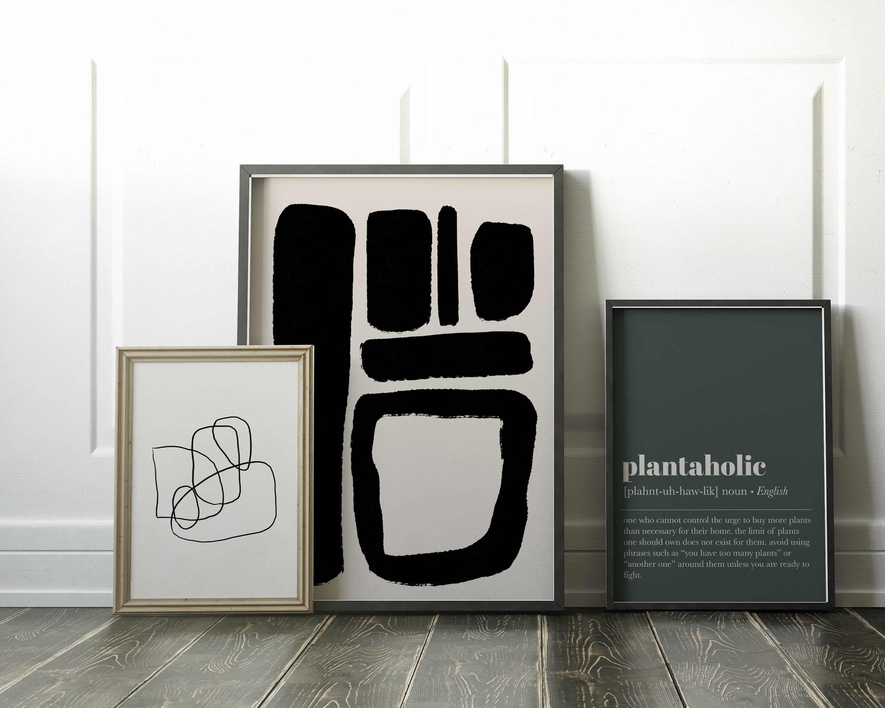 Plantaholic Print Plant Printable Wall Art Green Wall Art Etsy