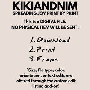 bloom definition print | manifest poster | self care wall art | inspirational wall art | motivational art print | kikiandnim | digital print image 5