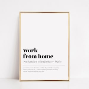 home office decor | office wall art | work from home art | definition print | office wall decor | funny home decor | instant download