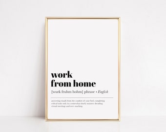 home office decor | office wall art | work from home art | definition print | office wall decor | funny home decor | instant download