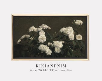 samsung frame tv art | vintage floral still life | farmhouse art for frame tv | floral frame tv art | kikiandnim | digital download