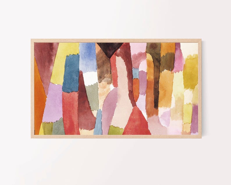 Samsung frame tv-kunst schilderij | kleurrijke abstracte frame tv-kunst | moderne Samsung kunst-tv | abstracte tv-kunst | digitaal downloaden afbeelding 2