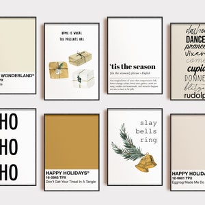 kerst wanddecoratie | 16 KERST PRINTABLES | kerst galerijwandset | Megabundel voor vakantiedecoratie | kikiandnim | afdrukbare kunst aan de muur