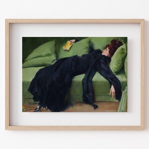 moody wall art | emerald green art | vintage bar cart print | dark academia decor | vintage woman portrait | kikiandnim | printable wall art image 4