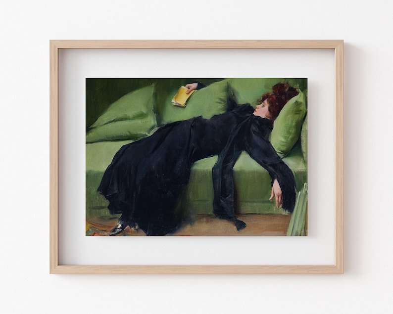 moody wall art | emerald green art | vintage bar cart print | dark academia decor | vintage woman portrait | kikiandnim | printable wall art image 4